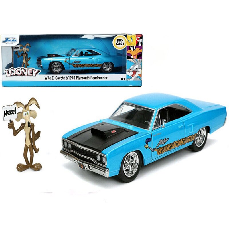 Jadatoys 1:24 Plymouth Road Runner 1970 & Wile E. Coyote Looney