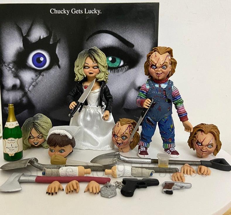 Bonecos Filme A Noiva de Chucky Tiffany e Chuky Neca - Mister