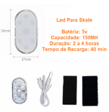 Skate Led USB Conjunto 2 ou 4 Leds