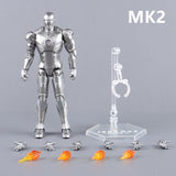 Boneco Homem de Ferro Articulado MK1 a Mk85