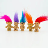 Boneco Troll Cabelo Colorido kit com 5 Trolls