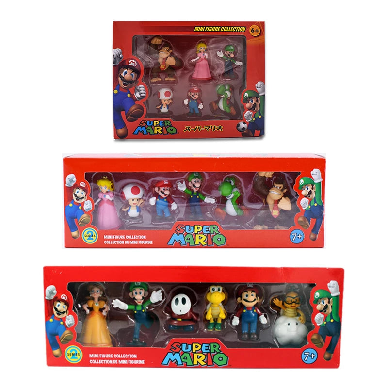Bonecos Super Mario Bros Coleção 6 Peças - Frete Grátis