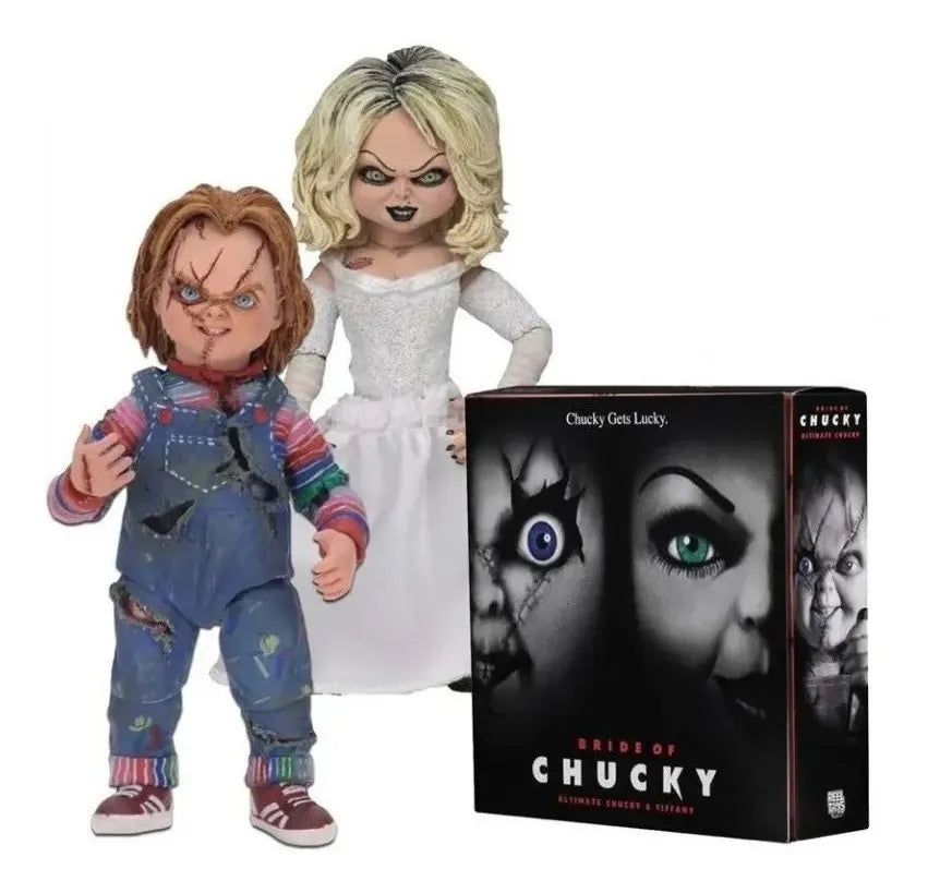 Bonecos Filme A Noiva de Chucky Tiffany e Chuky Neca - Mister