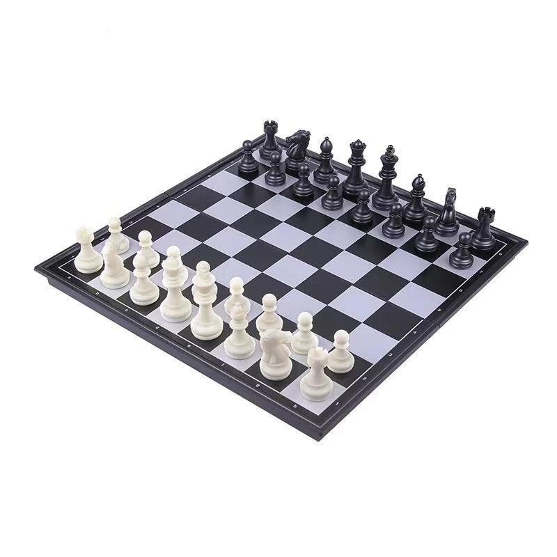 49cm de madeira dobrável tabuleiro de xadrez magnético internacional jogo  xadrez gamão damas portátil curso draughts para criança adulto - AliExpress