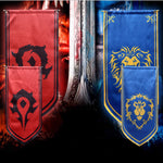 Bandeira Horda Aliança WOW 130x57cm  World Of Warcraft