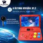 POWKIDDY A13 Mini Arcade Tela Retrátil de 10 Polegadas 3200 Jogos