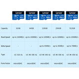 Micro Cartão SD Lexar Classe 10 Original Alta Performance 128GB 256GB 512GB 1TB