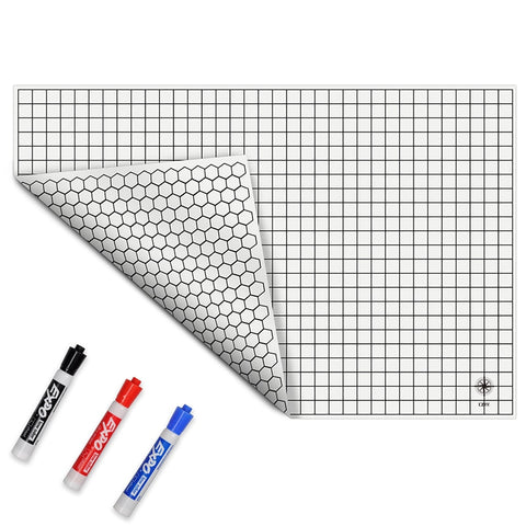 Mapa de RPG Hexagonal Silicone Dupla Face 