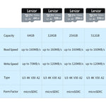 Micro Cartão SD Lexar Classe 10 Original Alta Performance 128GB 256GB 512GB 1TB