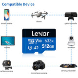 Micro Cartão SD Lexar Classe 10 Original Alta Performance 128GB 256GB 512GB 1TB