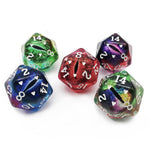 Kit com 5 Dados D20 Olho de Dragão - NerdLoja